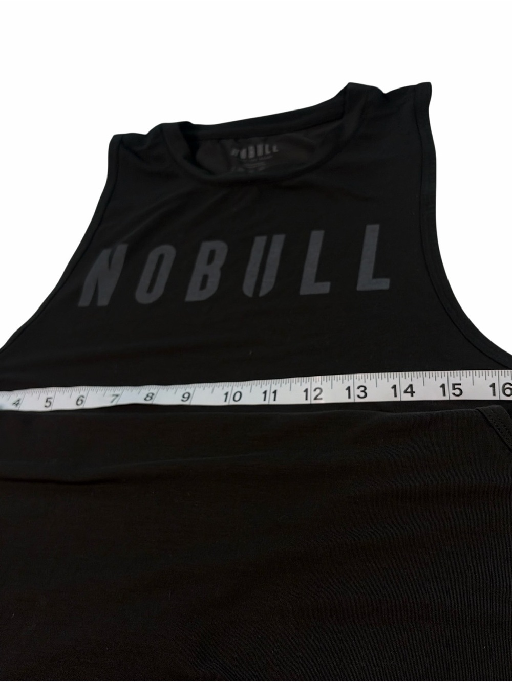 2-NOBULL Womens Black/Gray High Neck Cropped Muscle Tank Top S Athletic CrossFit - Picture 12 of 12